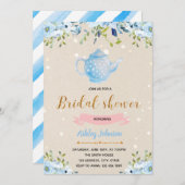 Eine blaue Party Einladung (Vorne/Hinten)