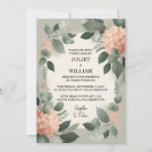 Eine blaue pastellfarbene Pfirsichpfirsichpfirsich Einladung (Vorderseite)