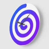 Eine blaue Spiralküche oder Wohnzimmer-Wanduhr Große Wanduhr (Winkel)