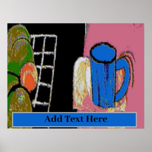Eine blaue Tasse Poster
