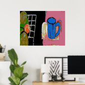 Eine blaue Tasse Poster (Heimbüro)