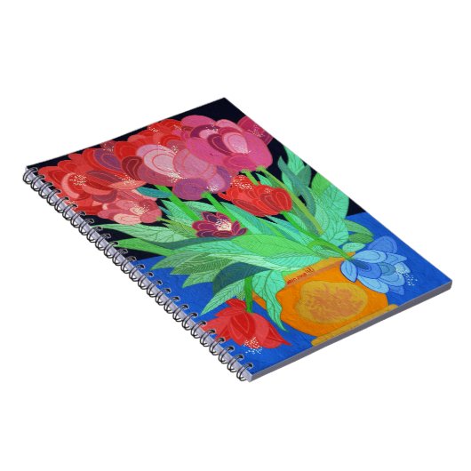 Eine blaue Tulip Notizblock (Rechte Seite)