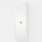 eine blaue und braune Blume mit roter Mitte Banner (Vertikal)