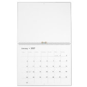 eine blaue und braune Blume mit roter Mitte Kalender (Jan 2027)