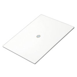 eine blaue und braune Blume mit roter Mitte Notizblock