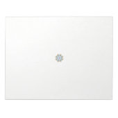 eine blaue und braune Blume mit roter Mitte Notizblock (Vorderseite)