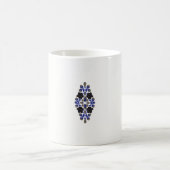 eine blaue und schwarze Blume Kaffeetasse (Mittel)