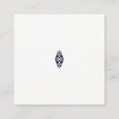 eine blaue und schwarze Blume Treuekarte (Rückseite)