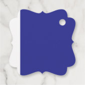 eine blaue Wand mit Uhr Geschenkanhänger (Rückseite)