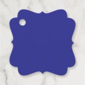 eine blaue Wand mit Uhr Geschenkanhänger (Vorderseite)