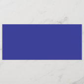 eine blaue Wand mit Uhr Menükarte (Vorderseite)