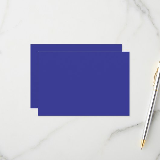 eine blaue Wand mit Uhr RSVP Karte (Vorderseite/Rückseite Beispiel)