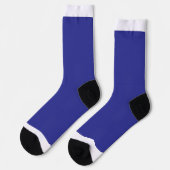 eine blaue Wand mit Uhr Socken (Linkes Detail)