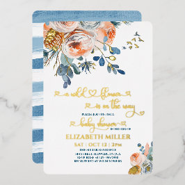 Eine blaue Wildblume ist auf dem Weg zum Kindermäd Folieneinladung