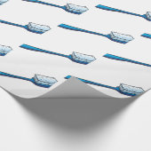 Eine blaue Zahnbürste Geschenkpapier (Ecke)