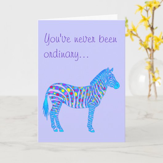 Eine blaue Zebra macht nie normale Welten zur best Karte (Gelbe Blume)