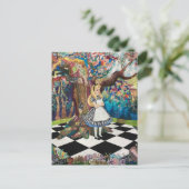 Eine blonde Frau im eroberten Wald Postkarte (Stehend Vorderseite)