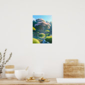 Eine blühende Oase durch den blühenden Baum Poster (Küche)