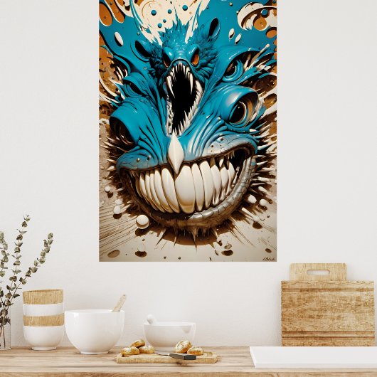 Eine blühende Urne Poster (Küche)