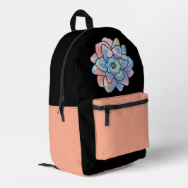 Eine Blume aus Farbflecken Bedruckter Rucksack
