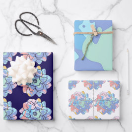 Eine Blume aus Farbflecken Geschenkpapier Set