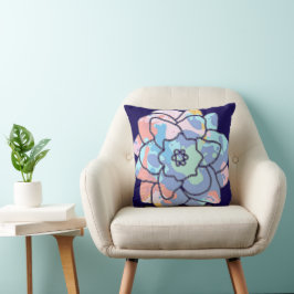 Eine Blume aus Farbflecken Kissen