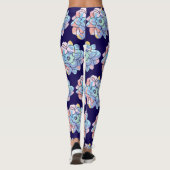 Eine Blume aus Farbflecken Leggings (Rückseite)