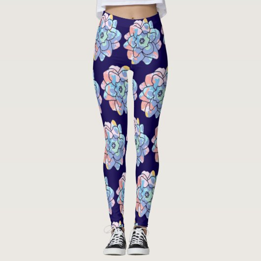 Eine Blume aus Farbflecken Leggings (Vorderseite)