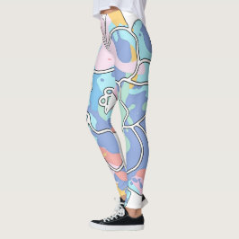Eine Blume aus Farbflecken Leggings