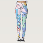 Eine Blume aus Farbflecken Leggings (Vorderseite)