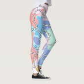 Eine Blume aus Farbflecken Leggings (Rechts)