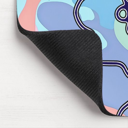 Eine Blume aus Farbflecken Mousepad (Ecke)