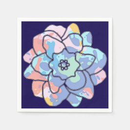 Eine Blume aus Farbflecken Serviette