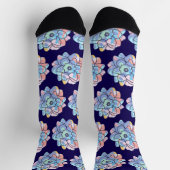 Eine Blume aus Farbflecken Socken (Oben)
