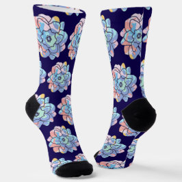Eine Blume aus Farbflecken Socken