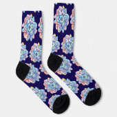 Eine Blume aus Farbflecken Socken (Rechts)