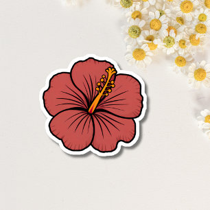 eine Blume für einen atemberaubenden Hibiskus Aufkleber