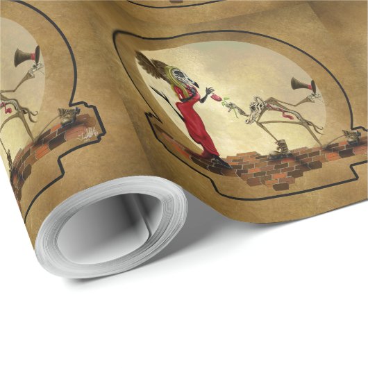 Eine Blume für M'lady Geschenkpapier (Rolleneckpunkt)