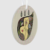Eine Blume im Acrylschmuck Ornament (Vorderseite)