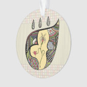Eine Blume im Acrylschmuck Ornament (Vorderseite)