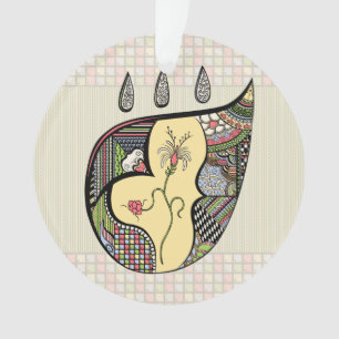 Eine Blume im Acrylschmuck Ornament