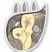 Eine Blume im Kontaktsticker Aufkleber (Vorderseite)