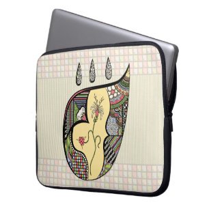 Eine Blume im Laptop-Sieb Laptopschutzhülle