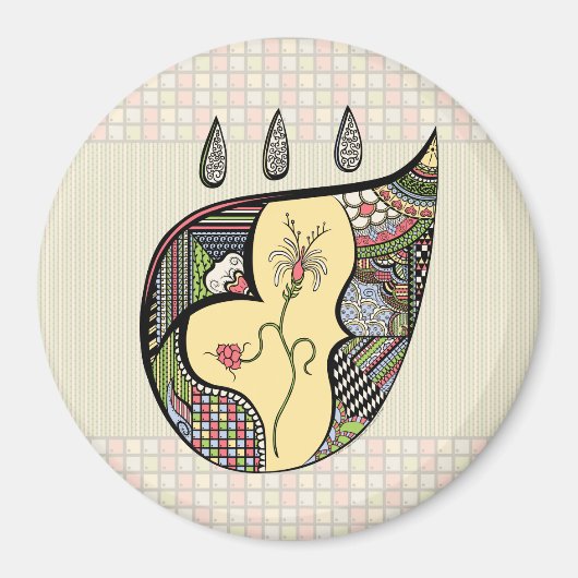 Eine Blume im Magnet (Vorne)