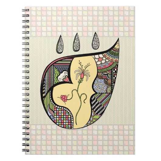 Eine Blume im Notebook Notizblock (Vorderseite)