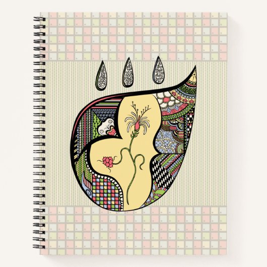 Eine Blume im SpiralNotebook Notizbuch (Vorderseite)