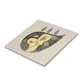 Eine Blume im Tile Fliese (Seite)