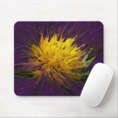 Eine Blume in der dunklen (lila) Mausunterlage Mousepad (Mit Mouse)