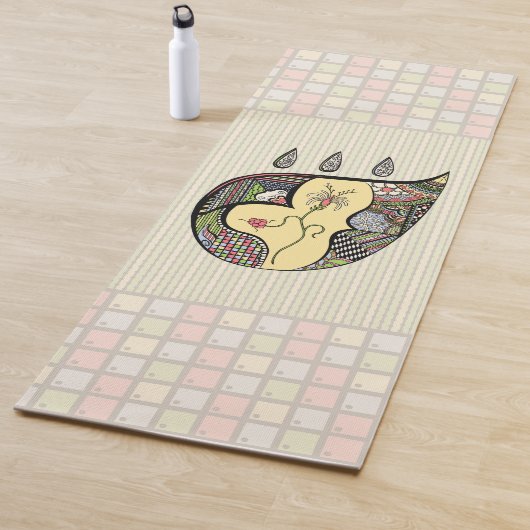 Eine Blume innerhalb der Yoga Mat Yogamatte (Beispiel)