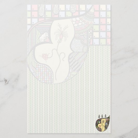 Eine Blume innerhalb des Unternehmens Briefpapier (Vorderseite)